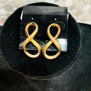 E74- Gold Plated with CZ BN earrings